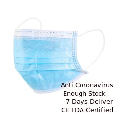 Trung Quốc Mặt nạ đắp tai màu xanh dùng một lần thoáng khí Lọc 3 lớp làm giảm nhiễm trùng nhà cung cấp