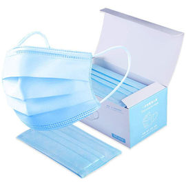 Mặt nạ xanh không dệt dùng một lần Bảo vệ 3-lớp cho ngành công nghiệp / khách sạn nhà cung cấp