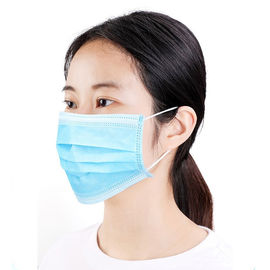 Mặt nạ đắp tai màu xanh dùng một lần thoáng khí Lọc 3 lớp làm giảm nhiễm trùng nhà cung cấp