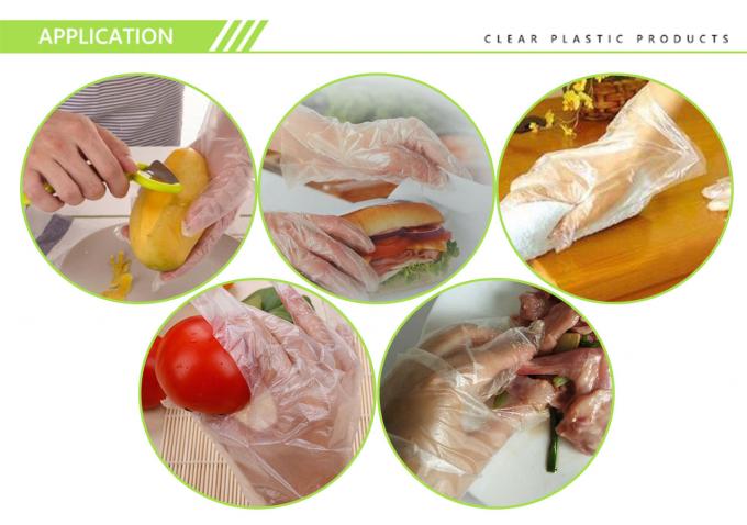 Găng tay nhựa polyetylen dùng một lần chống nước cho cấp thực phẩm